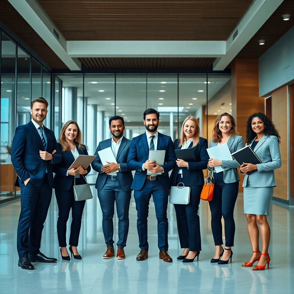 Professional direct hire candidate in modern office